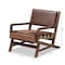 Baxton Studio Rovelyn Brown Upholstered Walnut Finished Wood Lounge Chair 153-9245 - alternate 5